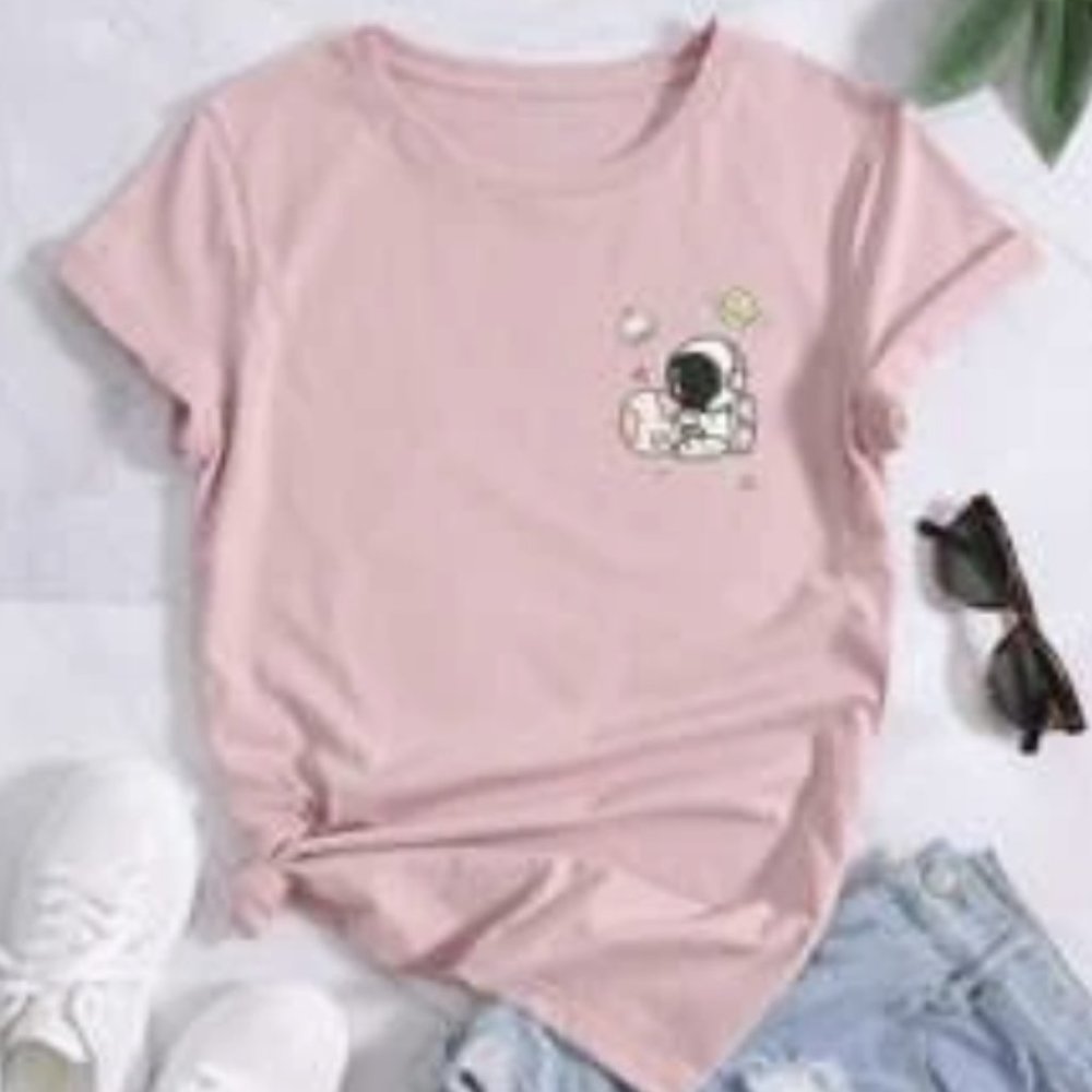 Cartoon Graphic Crew Neck Tee